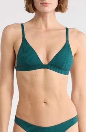 Vitamin A Moss Rib Bikini Top in Emerald at Nordstrom Rack, Size X-Small
