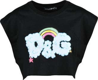 Dolce & Gabbana T-shirts - Dames - T-shirts - Zwart - XL - Katoen - Tops