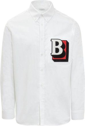 Burberry White Cotton Dress Mens Shirt