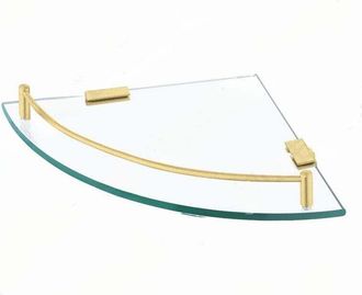 OEM Etagere Murale D Angle - Verre Tremp&eacute; 7 Mm - Salle De Bain - Porte Serviettes Integre - 1 Piece