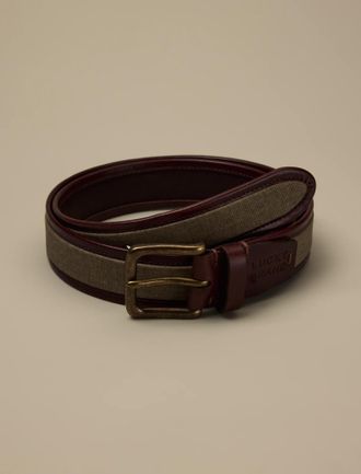 Lucky Brand Leather Canvas Belt