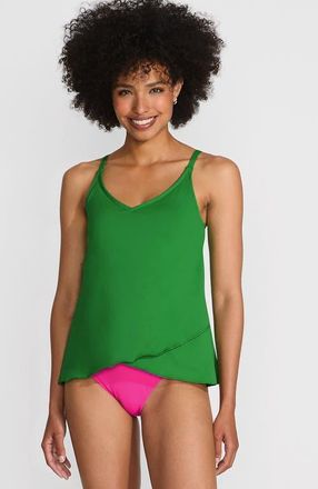 Lands End Tulip Hem Tankini Top in Fresh Grass at Nordstrom, Size X-Small P