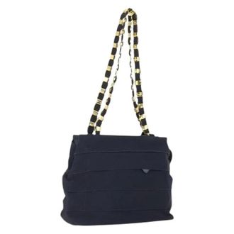 Ferragamo Borsa a spalla Pre-owned in tela - - Pre-owned - Donna - Blu - ONE SIZE