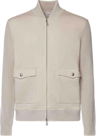 Eleventy Cotton And Linen Bomber Jacket
