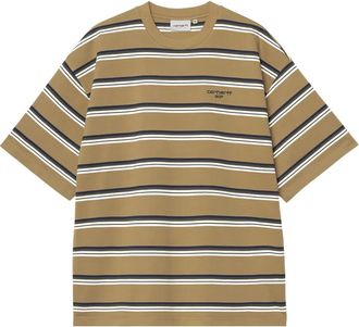 Carhartt Work in Progress T-shirt in cotone a righe - Toni neutri