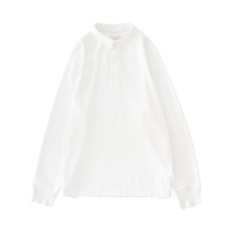 STUDIO NICHOLSON Round-neck Knitwear, male, White, Size: S Alyks Polo