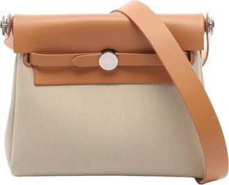 Herm&egrave;s Pre-owned Hermes Military Toile and Vache Hunter Herbag Zip 20 Ladies QLJK3DIKHE5CRQJC