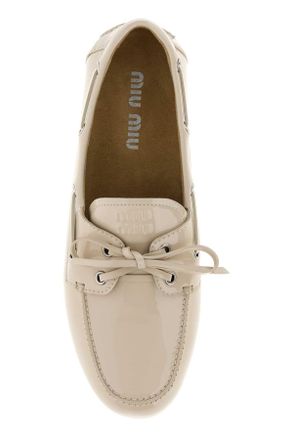 Miu Miu Patent Leather Loafer - Beige
