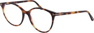 Tom Ford Ladies Black Round Eyeglass Frames FT5742-B 053