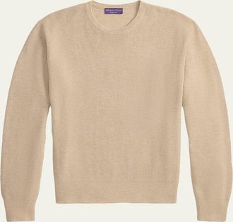 Ralph Lauren Purple Label Mens Cotton and Cashmere Fine-Gauge Button-Down Shirt