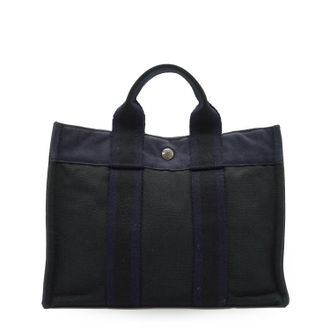 Herm&egrave;s Hermes Vintage stoffen handtas Fourre-Tout