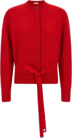 Ferragamo Red Cashmere Womens Cardigan