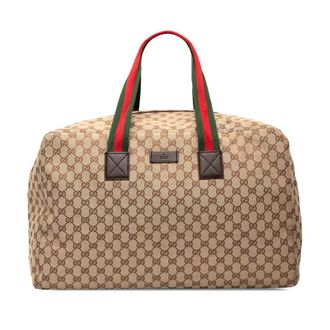 Gucci Pre-owned Gucci GG Canvas Web Travel Bag Ladies GOF1WTAX0TZRB4ZP