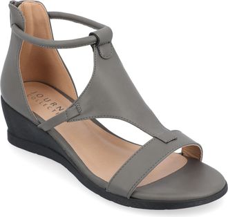 Journee Collection Women & apos;s Trayle Medium and Wide Width Wedge Sandals