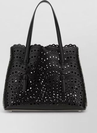 Alaia leather mina 25 tote bag