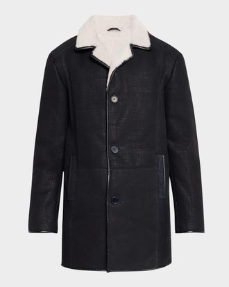 Gorski Men & apos;s Merino Shearling Lamb Stroller Coat
