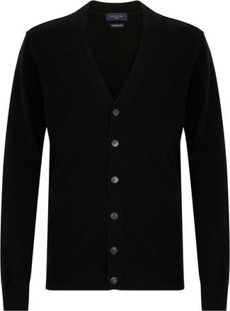 Daniele Fiesoli Zwarte Wollen Vest Trui - Heren - Vesten - Blauw - M - Wol - Truien & Vesten