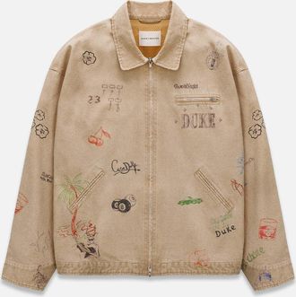 Duke + Dexter Duke + Dexter, Mens Duke Sketch Sand Jacket, Size XXL