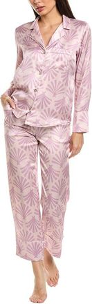 Petite Plume 2Pc Classic Silk Pajama Set