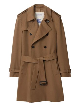 Burberry cashmere belted trench coat - men - Fabric - 48 - Brown