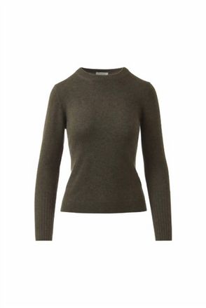 Kinross Cashmere Womens Cashmere Crewneck Sweater In Loden
