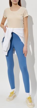 Emporio Armani T-shirt With Shimmering Sequins, Womens, Beige