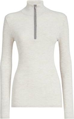 Brunello Cucinelli Virgin wool and cashmere sweater in Pearl at Nordstrom, Size Xx-Small Eu