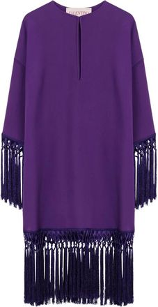 Valentino Garavani Short Dresses, female, Purple, XS, Silk Dresses