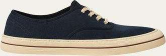 Loro Piana Raw Canvas Low-Top Sneakers