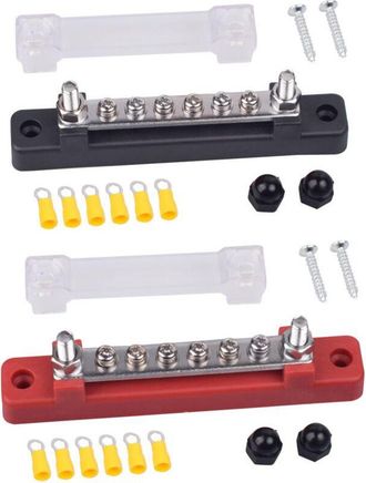 OEM Bloque De Distribuci&oacute;n De Energ&iacute;a De 12v-48v Cc, Barras Colectoras De Distribuci&oacute;n De Energ&iacute;a El&eacute;ctrica De 150a Con 6 Pernos Terminales M4 Para Autom&oacute;