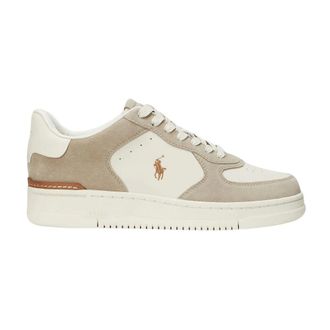Polo Ralph Lauren Schoenen, Heren, Beige, 42 EU, Su&egrave;de, Court Leren en Su&egrave;de Sneakers