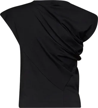Vivienne Westwood Womens Draped Top Hebo Black Cotton Tops