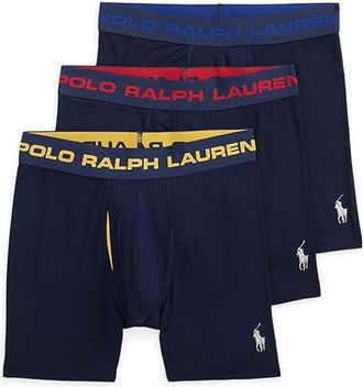 Polo Ralph Lauren Perfect Pouch Boxer Brief 3-Pack Mens Underwear Cruise Navy : XL, Mesh/Modal/Spandex