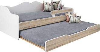 OEM Cama Doble Infantil Bella2 180x80 Blanca-sonoma