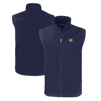 Cutter & Buck Mens Cutter & Buck Navy Quinnipiac Bobcats Charter Eco Recycled Full-Zip Vest at Nordstrom, Size Large