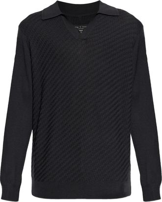 Rag & Bone Maglione Charles con scollo a V - Nero