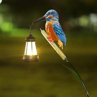 OEM L&aacute;mpara Solar De Jard&iacute;n, Estaca Met&aacute;lica Led Impermeable Para Jard&iacute;n Y Camino, Madres Y Abuelas, Azul, 97 Cm, 1 Unidad