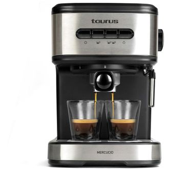Taurus Mercucio - Cafetera Espresso 20 Bar, Programable, Parada Autom&aacute;tica, 850w, Bpa Free, Apagado Autom&aacute;tico, 1.50l, Vaporizador, Sistema Extra-cream