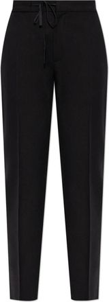 Maison Margiela Wool Broeken - Dames - Straight fit broeken - Zwart - S - Wol - Broeken