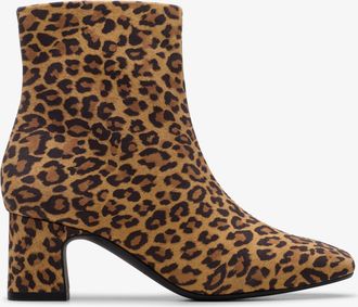Clarks Fernie Zip Leopard Suede