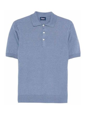 Drumohr Buttoned polo with logo