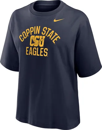 Nike Womens College (Coppin State University) Boxy T-Shirt in Blue | W11668CPNS26-NVY