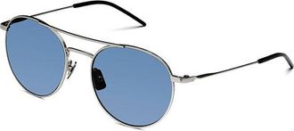Italia Independent II 0306S 075.000 Mens Sunglasses Silver Size 52