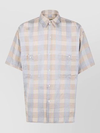Uma Wang teorya gorlitz check short sleeve shirt