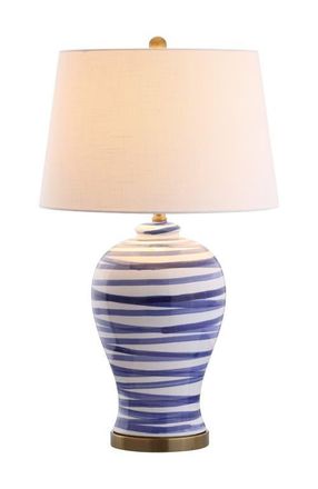 Jonathan Y Designs Joelie 29 Ceramic LED Table Lamp in Blue/white at Nordstrom