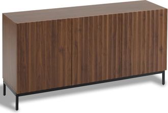 Urban Meuble Aparador ondulado 3d con efecto roble vintage de veta oscura