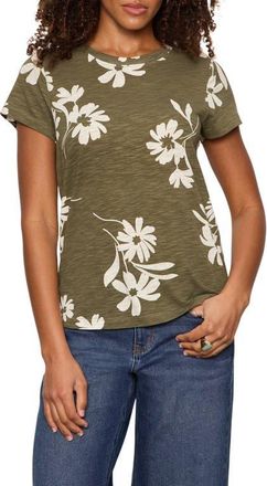 Sanctuary The Perfect T-Shirt in Petal Play Olive Green at Nordstrom, Size Xx-Small