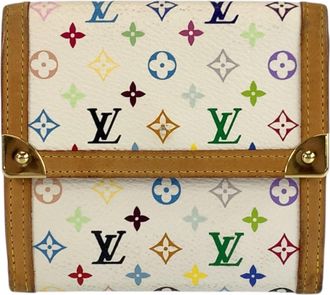 Louis Vuitton Blanc White Pvc Leather Wallet (Tri-Fold) (Pre-Owned)