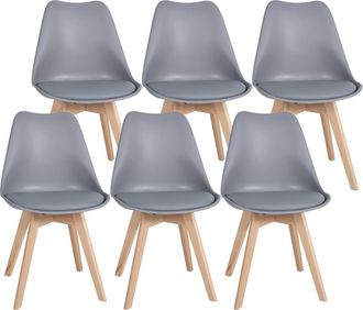 Clp Clp - Juego De 6 Sillas De Comedor Ramsey Gris