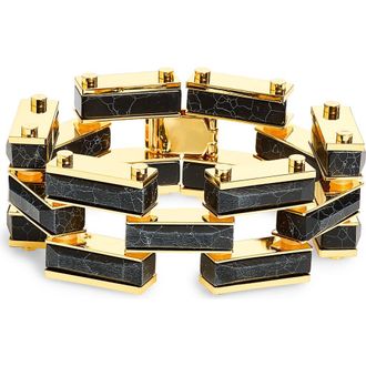 Lele Sadoughi Onyx Stone Link Bracelet at Nordstrom